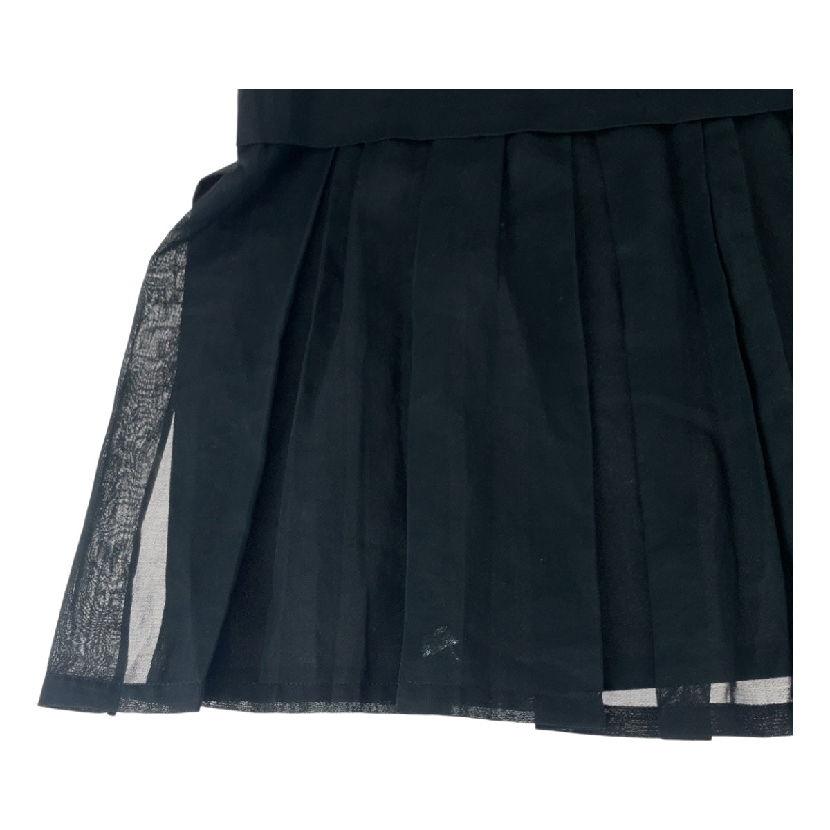 20097
3.1 Phillip Lim Size 0 Black Cotton Dress Pleated Hem Dress Ladies A16