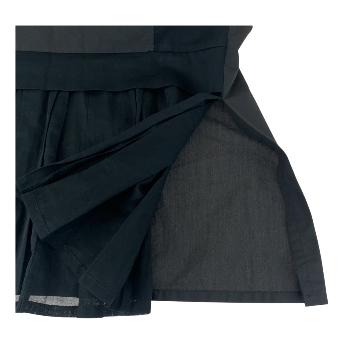 20097
3.1 Phillip Lim Size 0 Black Cotton Dress Pleated Hem Dress Ladies A16