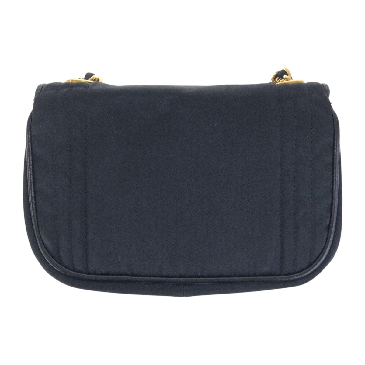 20098
CHANEL シャネル ヴィンテージ ココマーク ブラック 黒 ゴールド金具 サテン チェーンショルダーバッグ ポシェット レディース AB88