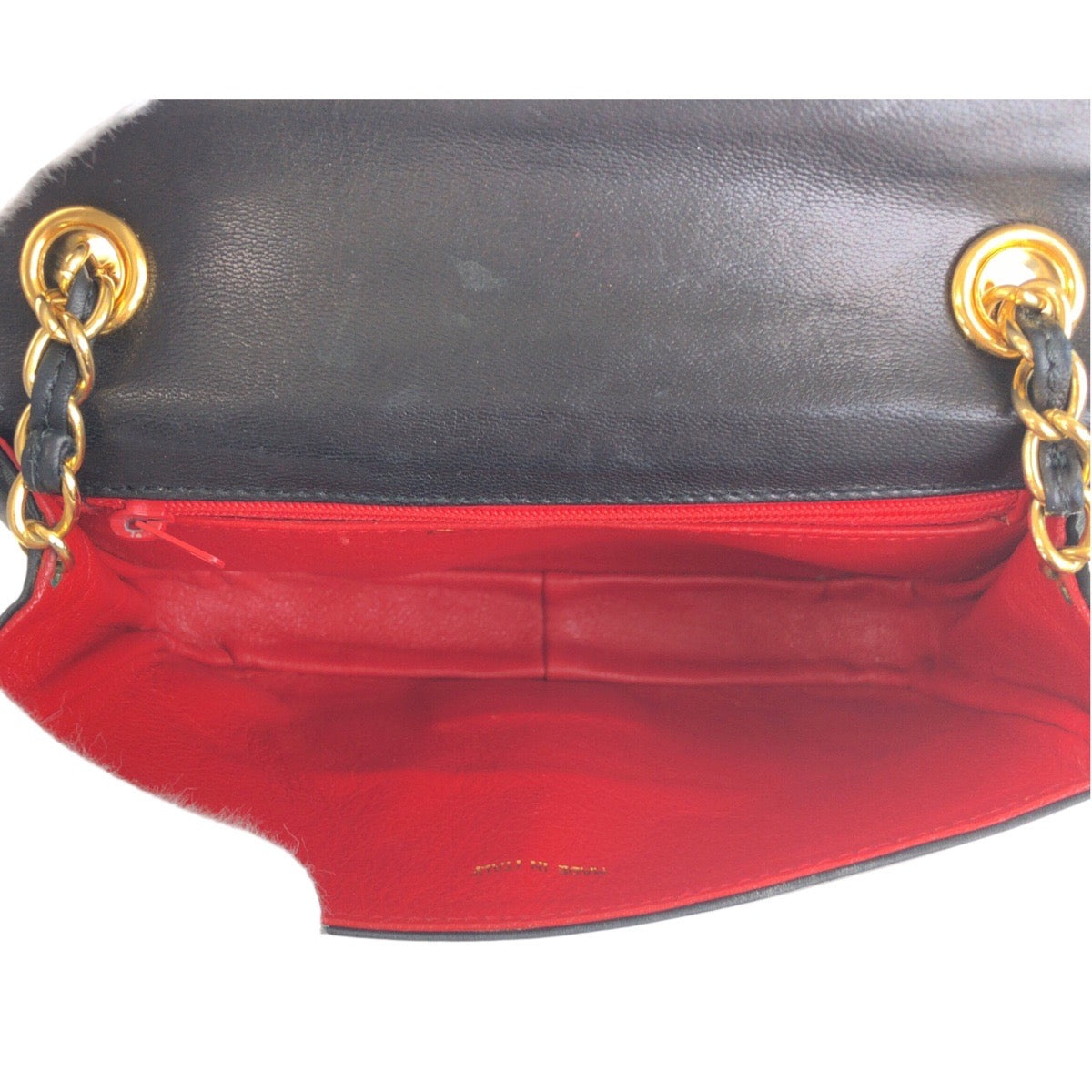 20098
CHANEL シャネル ヴィンテージ ココマーク ブラック 黒 ゴールド金具 サテン チェーンショルダーバッグ ポシェット レディース AB88