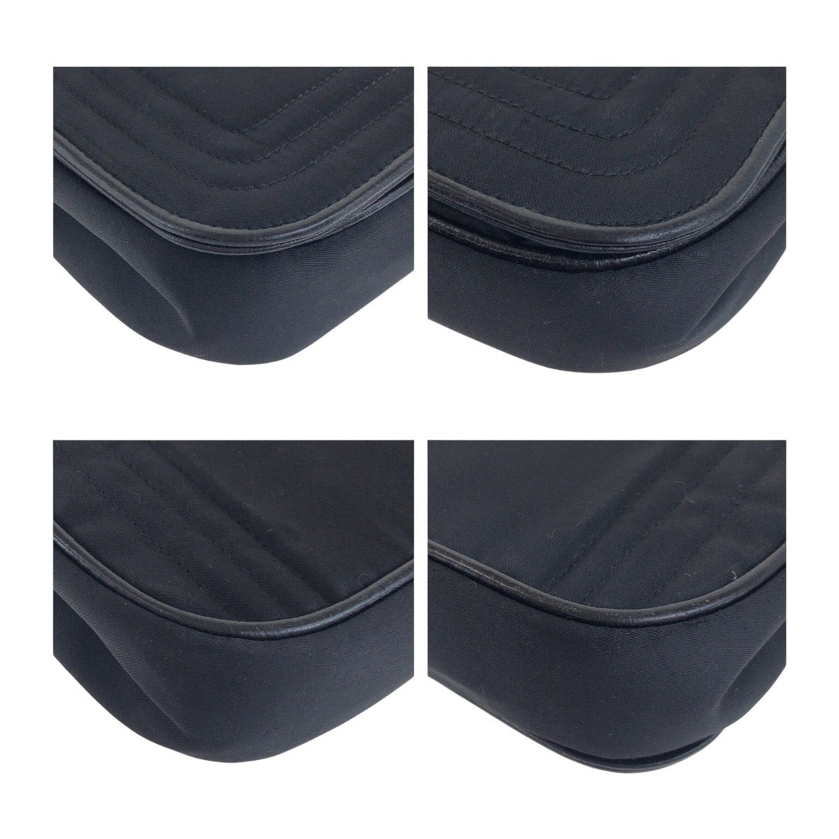 20098
CHANEL シャネル ヴィンテージ ココマーク ブラック 黒 ゴールド金具 サテン チェーンショルダーバッグ ポシェット レディース AB88