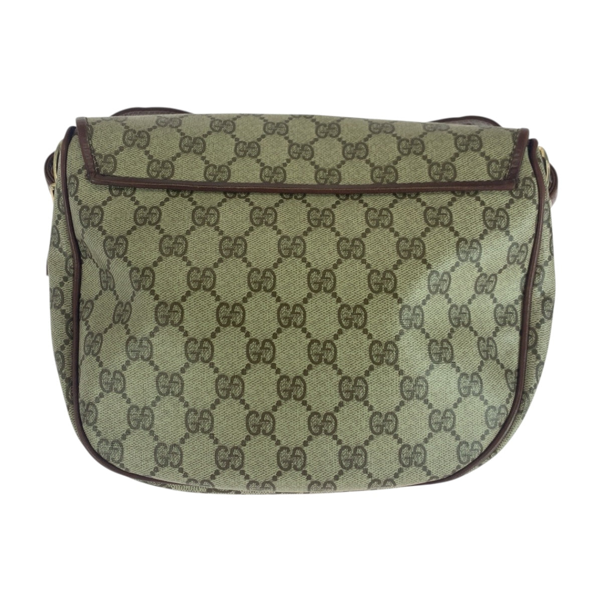 20105
GUCCI グッチ ヴィンテージ オールドグッチ ベージュ ブラウン ゴールド金具 GGスプリームキャンバス 斜め掛け ショルダーバッグ レディース AB42