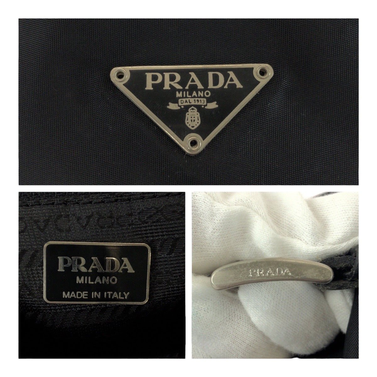20106
PRADA Tessuto Black Silver Hardware Nylon Backpack for women AB28