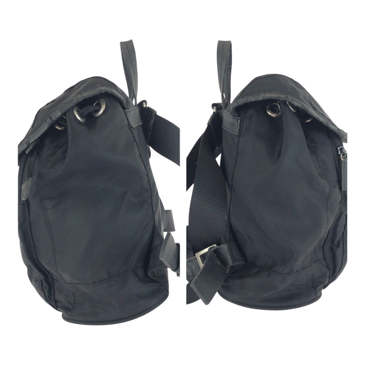 20106
PRADA Tessuto Black Silver Hardware Nylon Backpack for women AB28