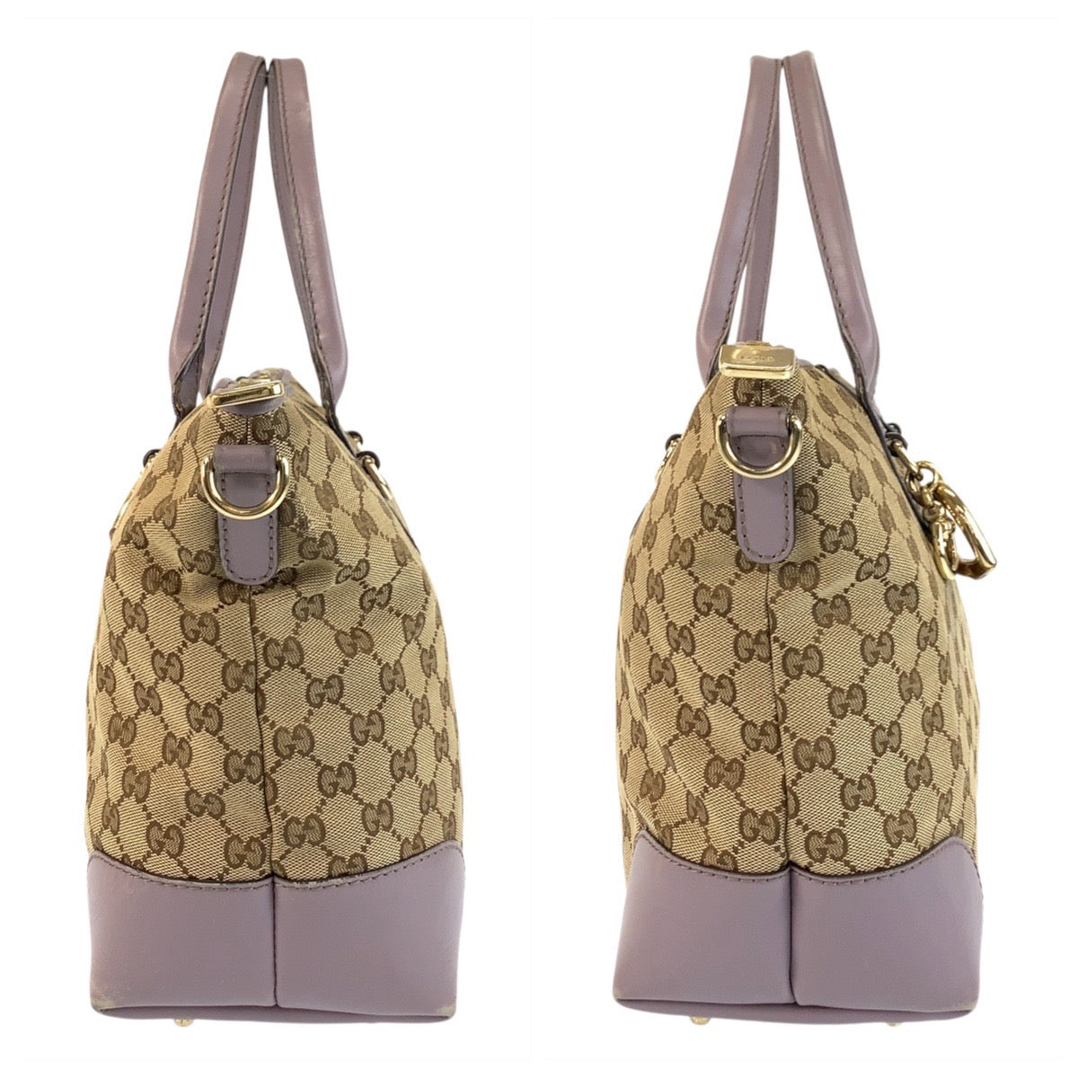 20112
GUCCI グッチ バンブー ハート ベージュ パープル ゴールド金具 GGキャンバス / レザー 269957 トートバッグ ショルダーバッグ 2way レディース AB38