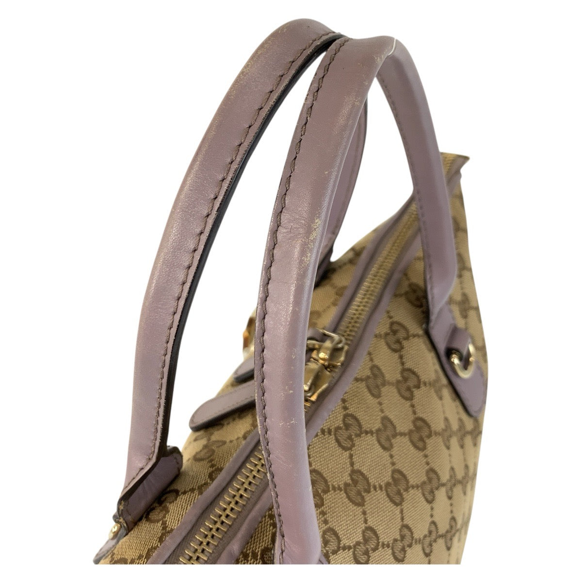 20112
GUCCI グッチ バンブー ハート ベージュ パープル ゴールド金具 GGキャンバス / レザー 269957 トートバッグ ショルダーバッグ 2way レディース AB38