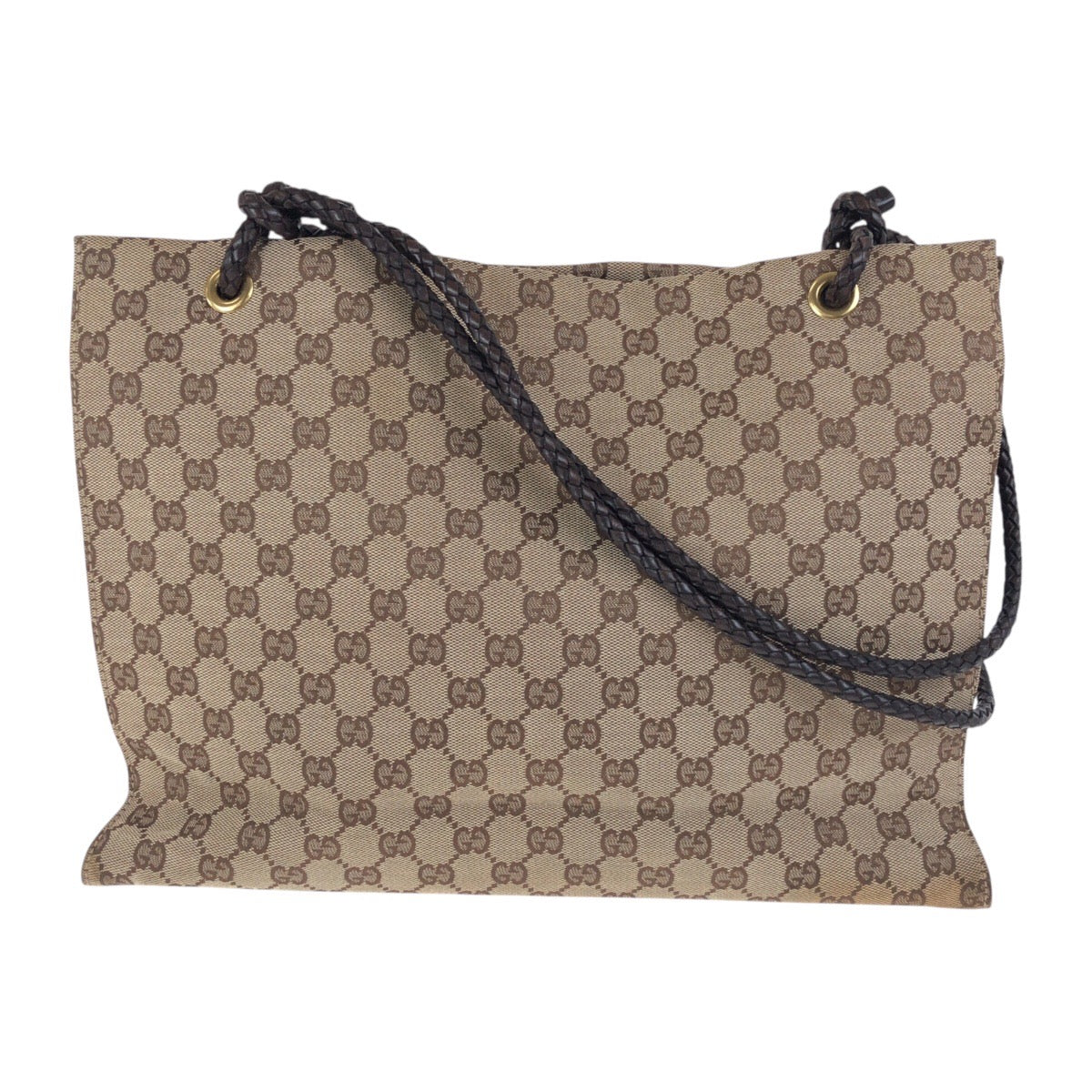 20114
GUCCI グッチ ベージュ ブラウン ゴールド金具 GGキャンバス / レザー 109140 トートバッグ ショルダーバッグ レディース ABP38