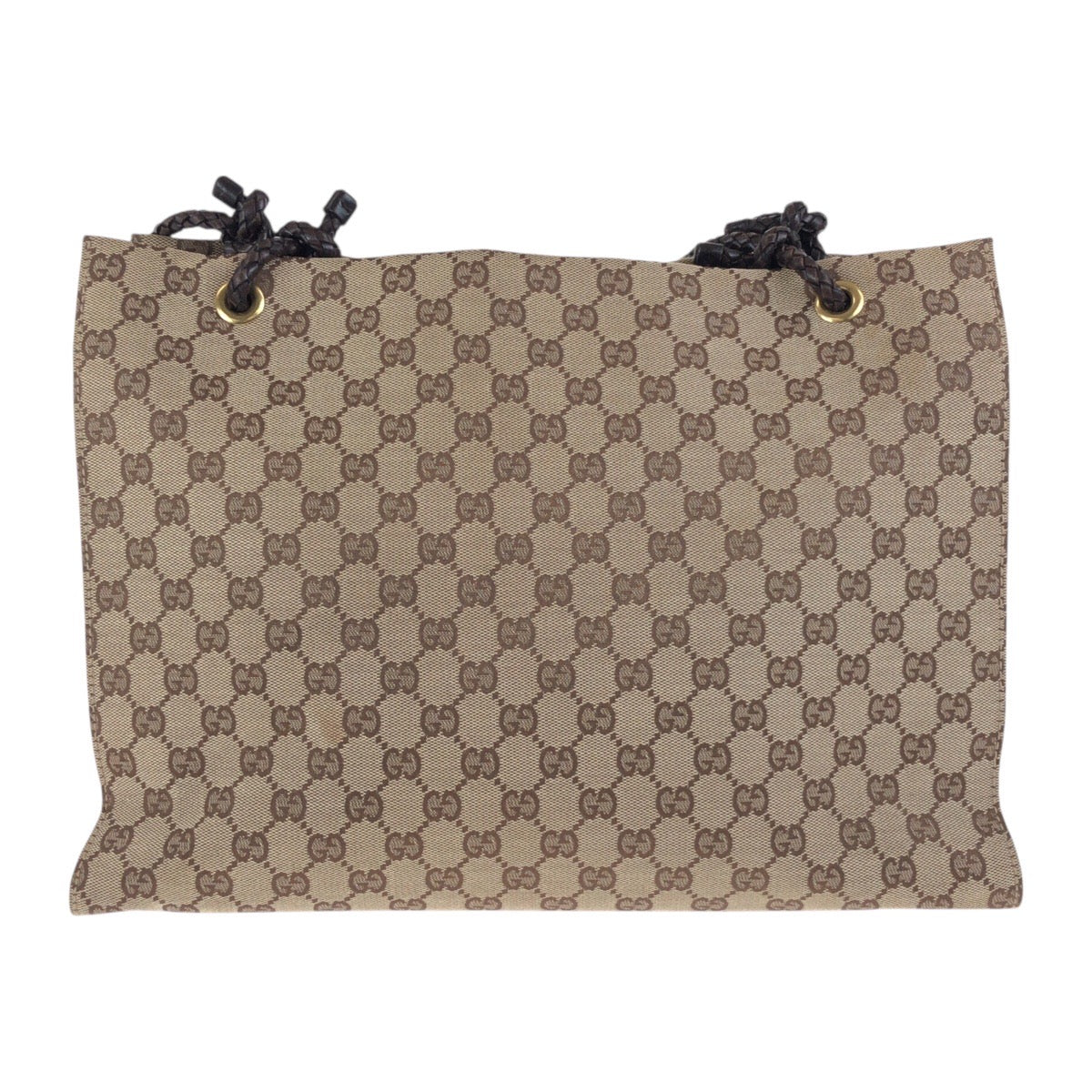20114
GUCCI グッチ ベージュ ブラウン ゴールド金具 GGキャンバス / レザー 109140 トートバッグ ショルダーバッグ レディース ABP38