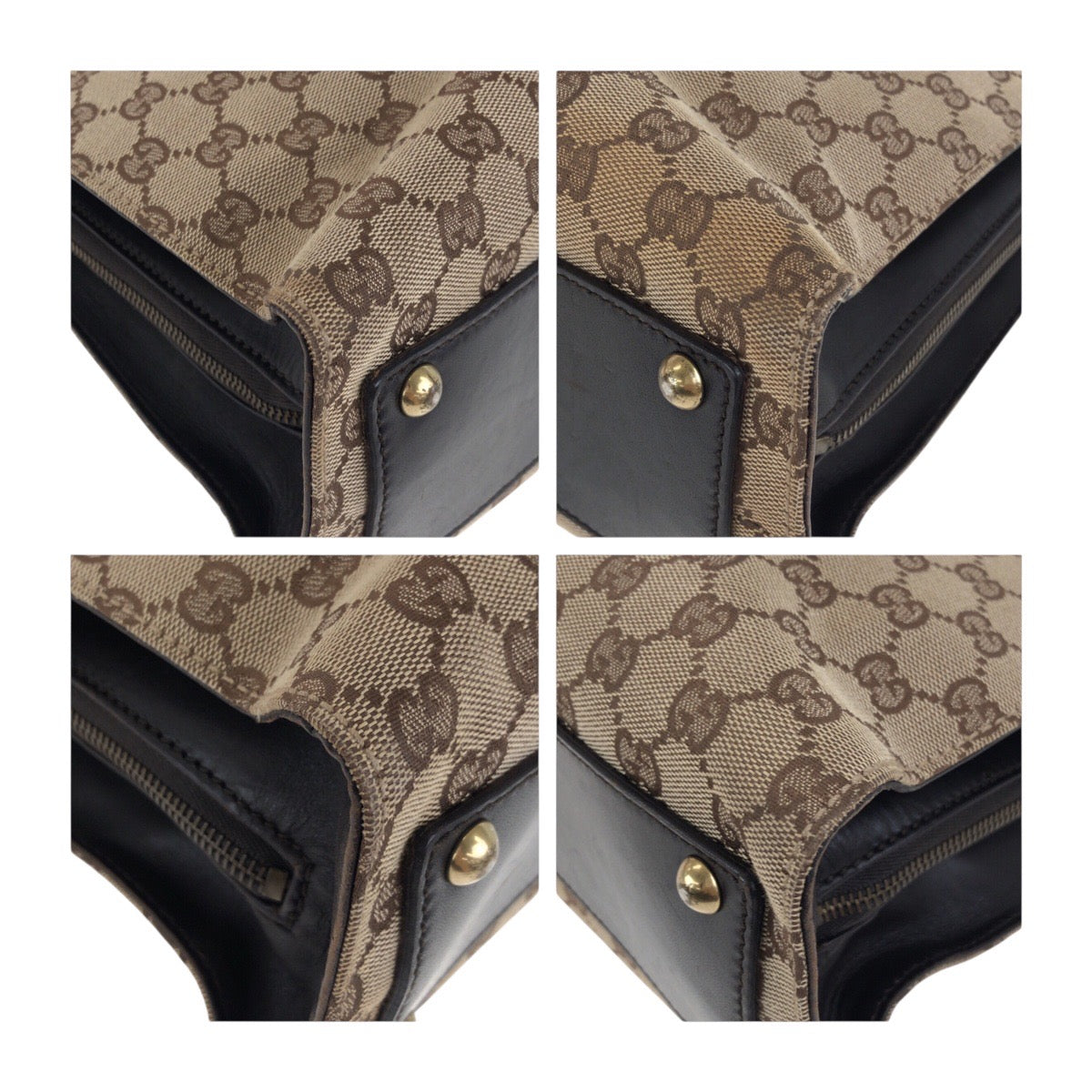 20114
GUCCI グッチ ベージュ ブラウン ゴールド金具 GGキャンバス / レザー 109140 トートバッグ ショルダーバッグ レディース ABP38