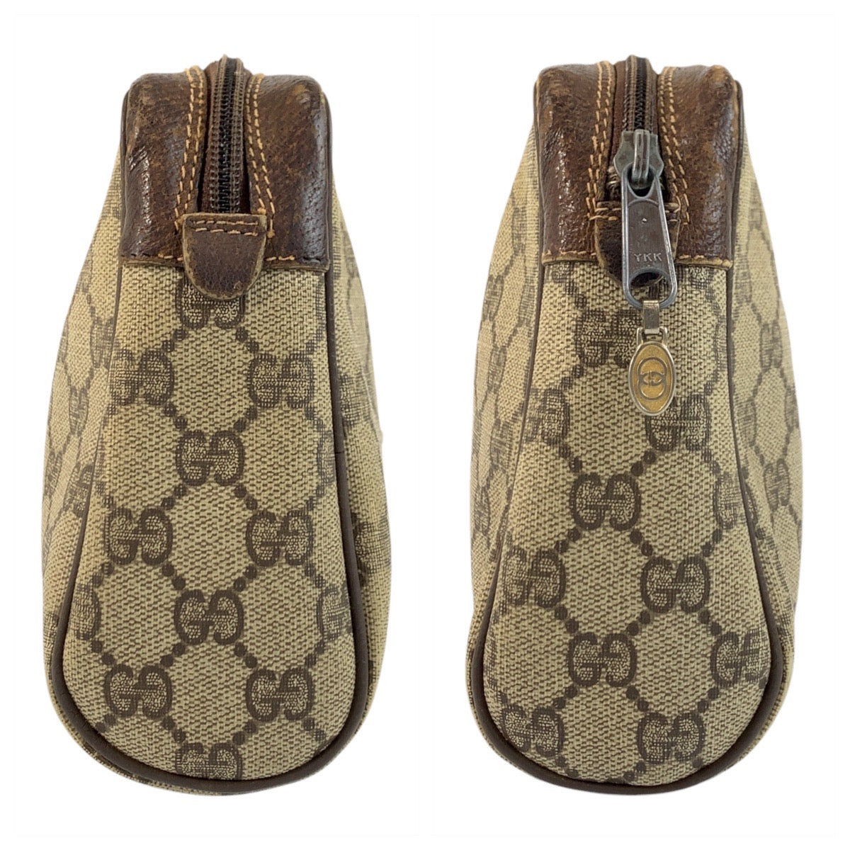 20117
GUCCI グッチ ヴィンテージ シェリーライン オールドグッチ ベージュ ブラウン ゴールド金具 GGスプリームキャンバス / レザー 98 69 014 3553 クラッチバッグ セカンドバッグ メンズ AB14