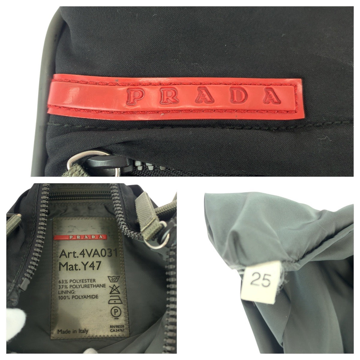 20118
PRADA SPORTS プラダスポーツ ブラック 黒 シルバー金具 ナイロン ショルダーバッグ ポシェット レディース ABP35
