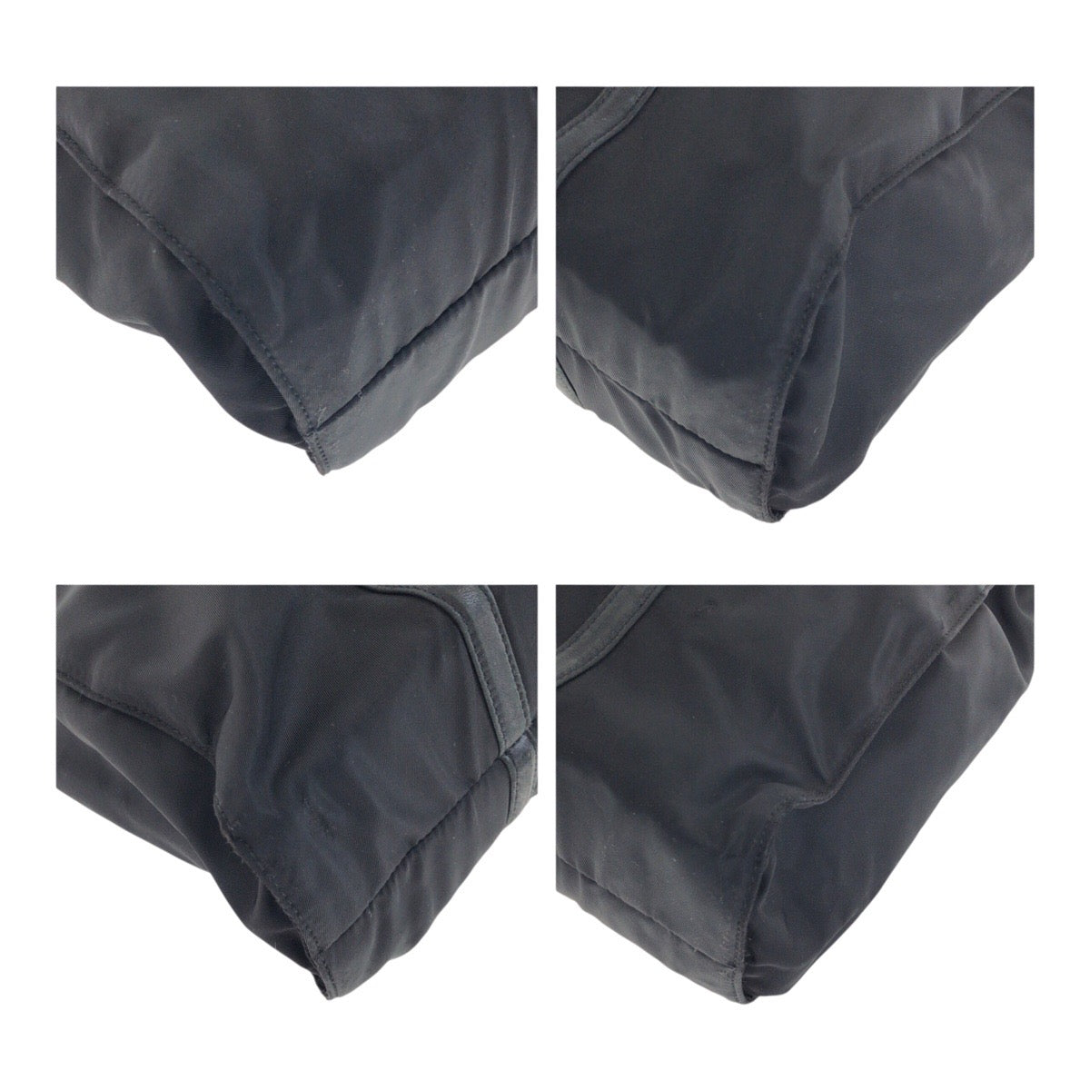 20119
PRADA プラダ テスート 三角ロゴプレート ブラック 黒 シルバー金具 ナイロン トートバッグ ショルダーバッグ レディース AB28