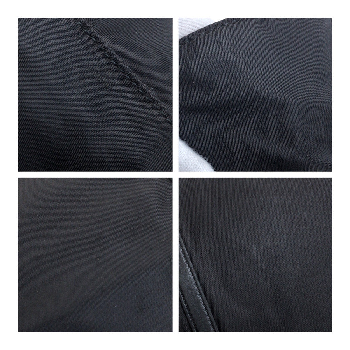 20119
PRADA プラダ テスート 三角ロゴプレート ブラック 黒 シルバー金具 ナイロン トートバッグ ショルダーバッグ レディース AB28