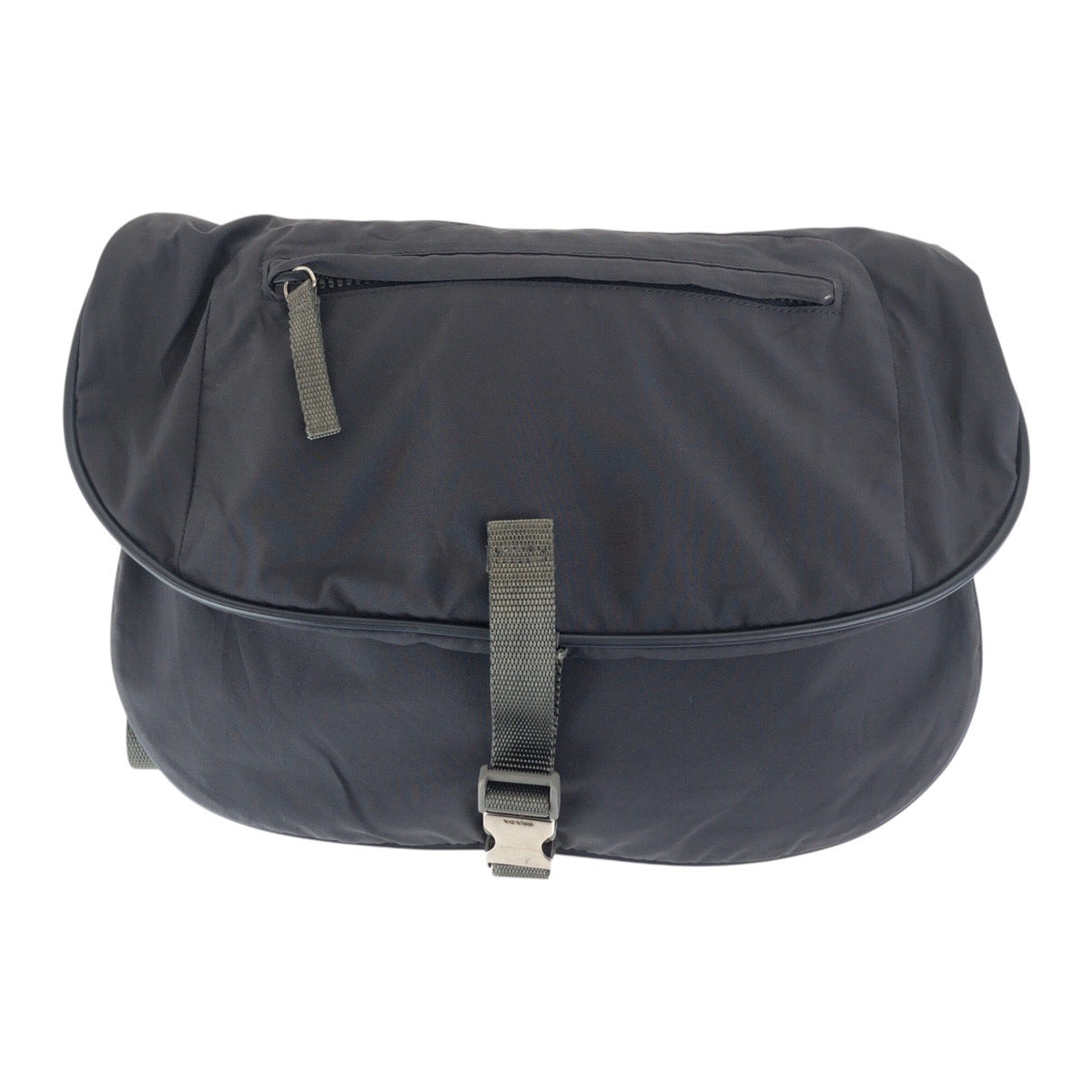 20121
PRADA プラダ スポーツ ブラック 黒 グレー シルバー金具 ナイロン ショルダーバッグ メッセンジャーバッグ メンズ AB22
