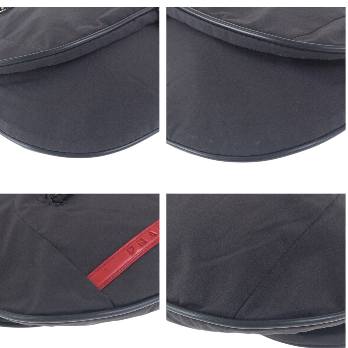 20121
PRADA プラダ スポーツ ブラック 黒 グレー シルバー金具 ナイロン ショルダーバッグ メッセンジャーバッグ メンズ AB22