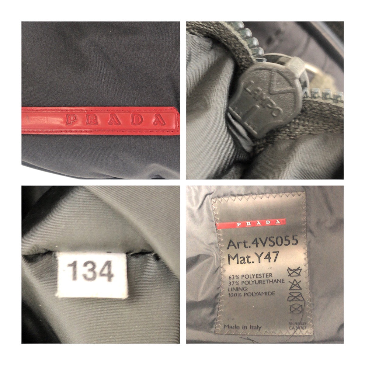 20121
PRADA プラダ スポーツ ブラック 黒 グレー シルバー金具 ナイロン ショルダーバッグ メッセンジャーバッグ メンズ AB22