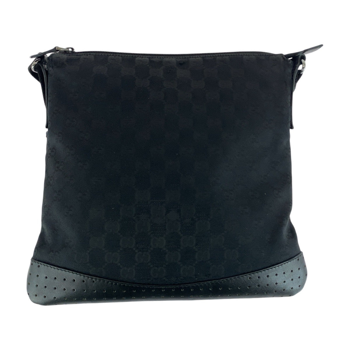 20124
GUCCI グッチ ブラック 黒 シルバー金具 GGキャンバス / レザー 145857 ショルダーバッグ メッセンジャーバッグ レディース AB21