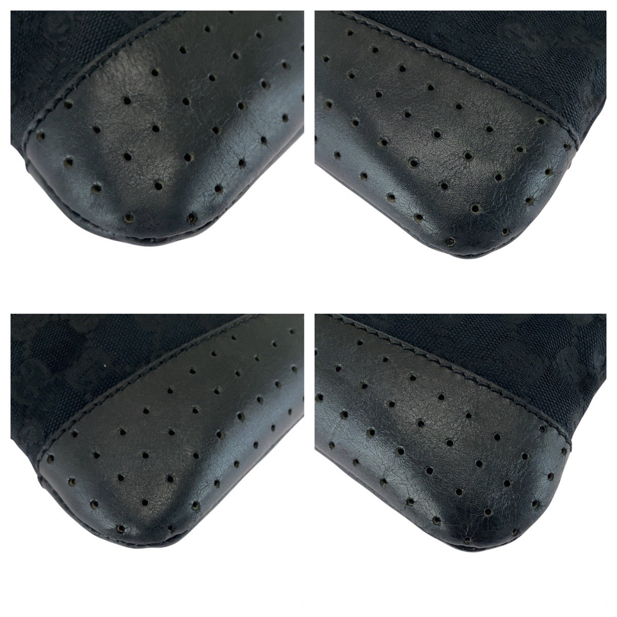 20124
GUCCI グッチ ブラック 黒 シルバー金具 GGキャンバス / レザー 145857 ショルダーバッグ メッセンジャーバッグ レディース AB21