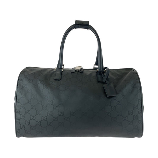 20126
GUCCI グッチ GG柄 ブラック 黒 シルバー金具 ナイロン 012 0383 ボストンバッグ 男女兼用 レディース ABP42