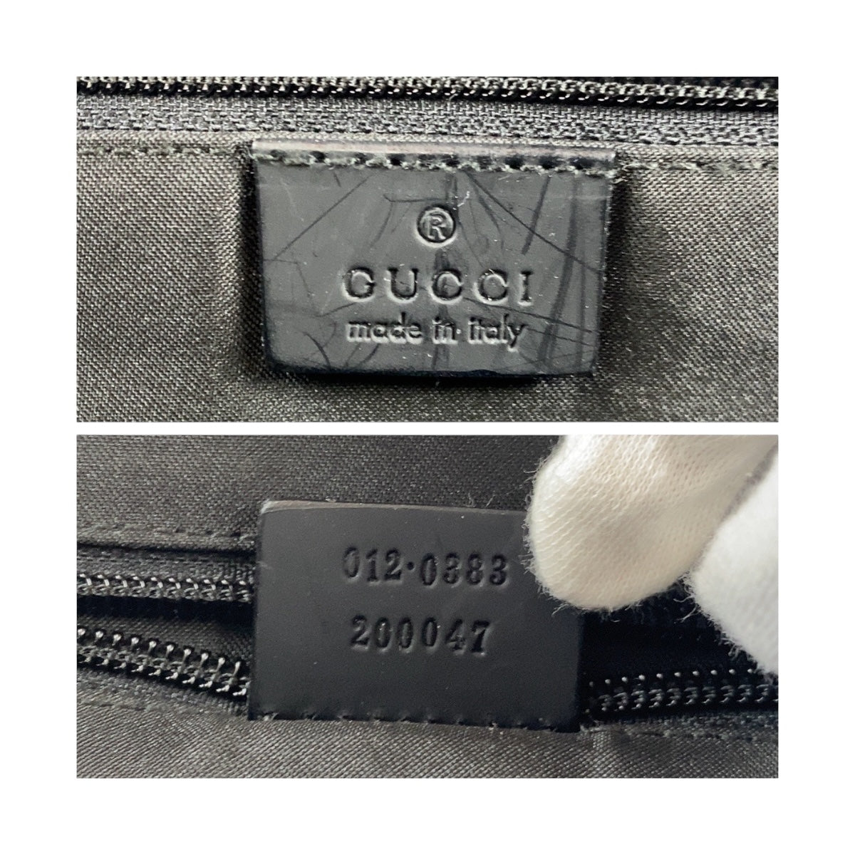 20126
GUCCI グッチ GG柄 ブラック 黒 シルバー金具 ナイロン 012 0383 ボストンバッグ 男女兼用 レディース ABP42