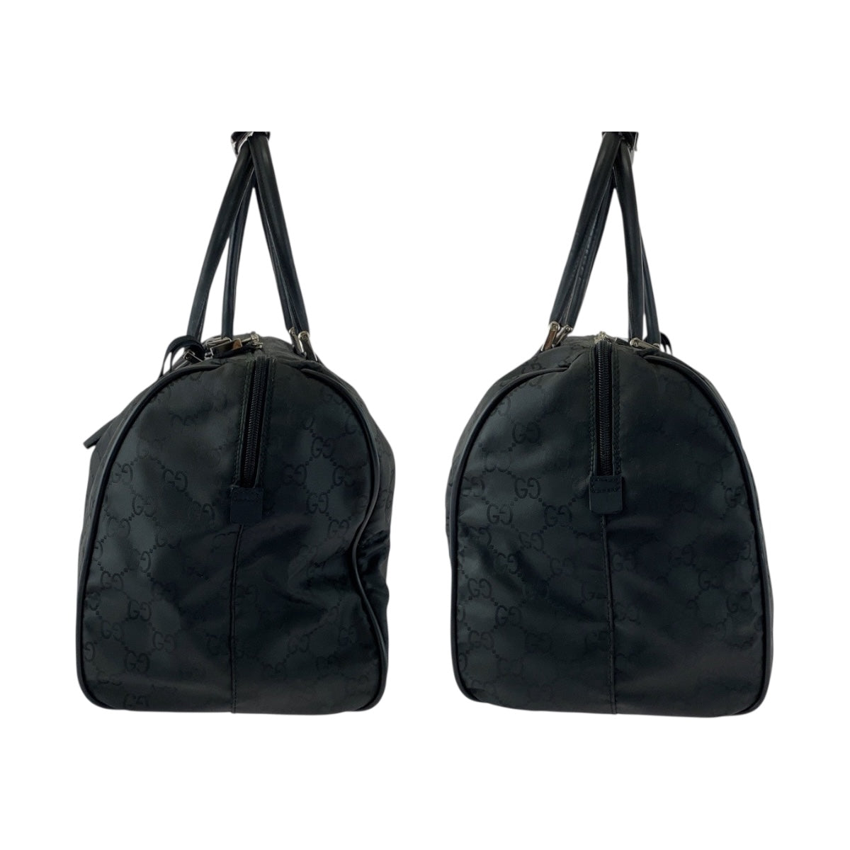 20126
GUCCI グッチ GG柄 ブラック 黒 シルバー金具 ナイロン 012 0383 ボストンバッグ 男女兼用 レディース ABP42