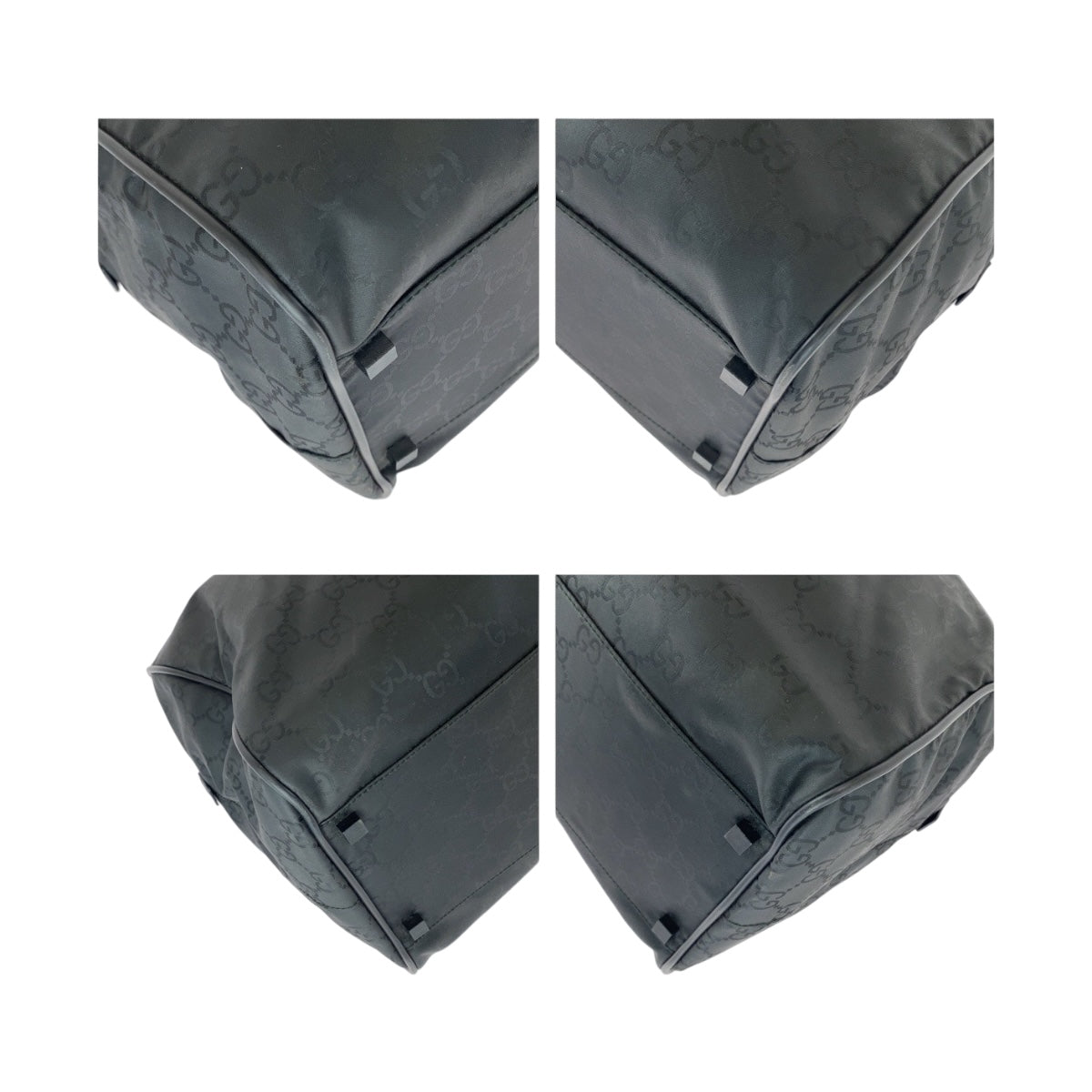 20126
GUCCI グッチ GG柄 ブラック 黒 シルバー金具 ナイロン 012 0383 ボストンバッグ 男女兼用 レディース ABP42