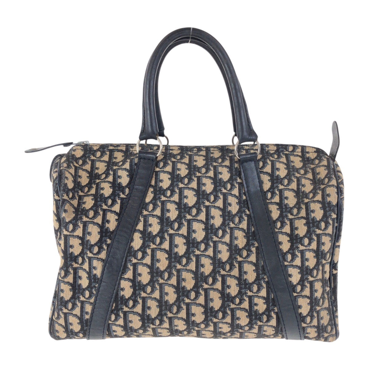 20131
Dior ディオール ヴィンテージ トロッター ネイビー ベージュ シルバー金具 キャンバス / レザー ハンドバッグ ボストンバッグ レディース AB36