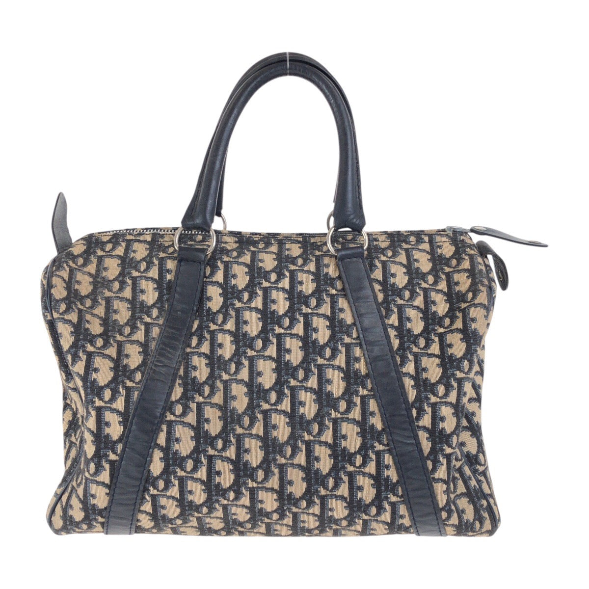 20131
Dior ディオール ヴィンテージ トロッター ネイビー ベージュ シルバー金具 キャンバス / レザー ハンドバッグ ボストンバッグ レディース AB36