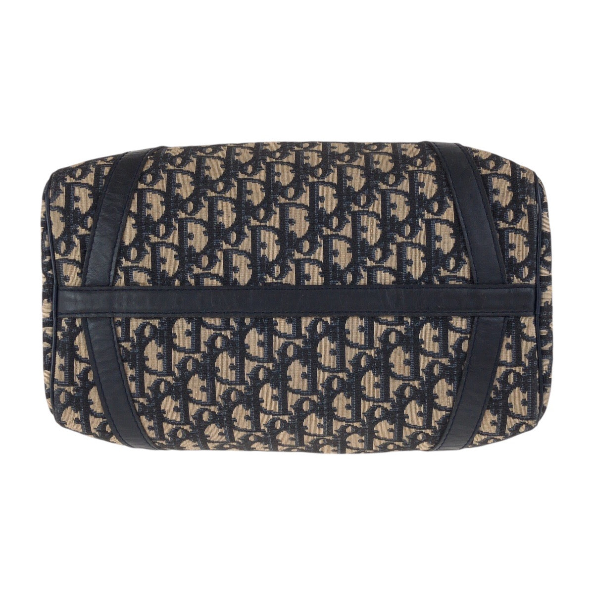 20131
Dior ディオール ヴィンテージ トロッター ネイビー ベージュ シルバー金具 キャンバス / レザー ハンドバッグ ボストンバッグ レディース AB36