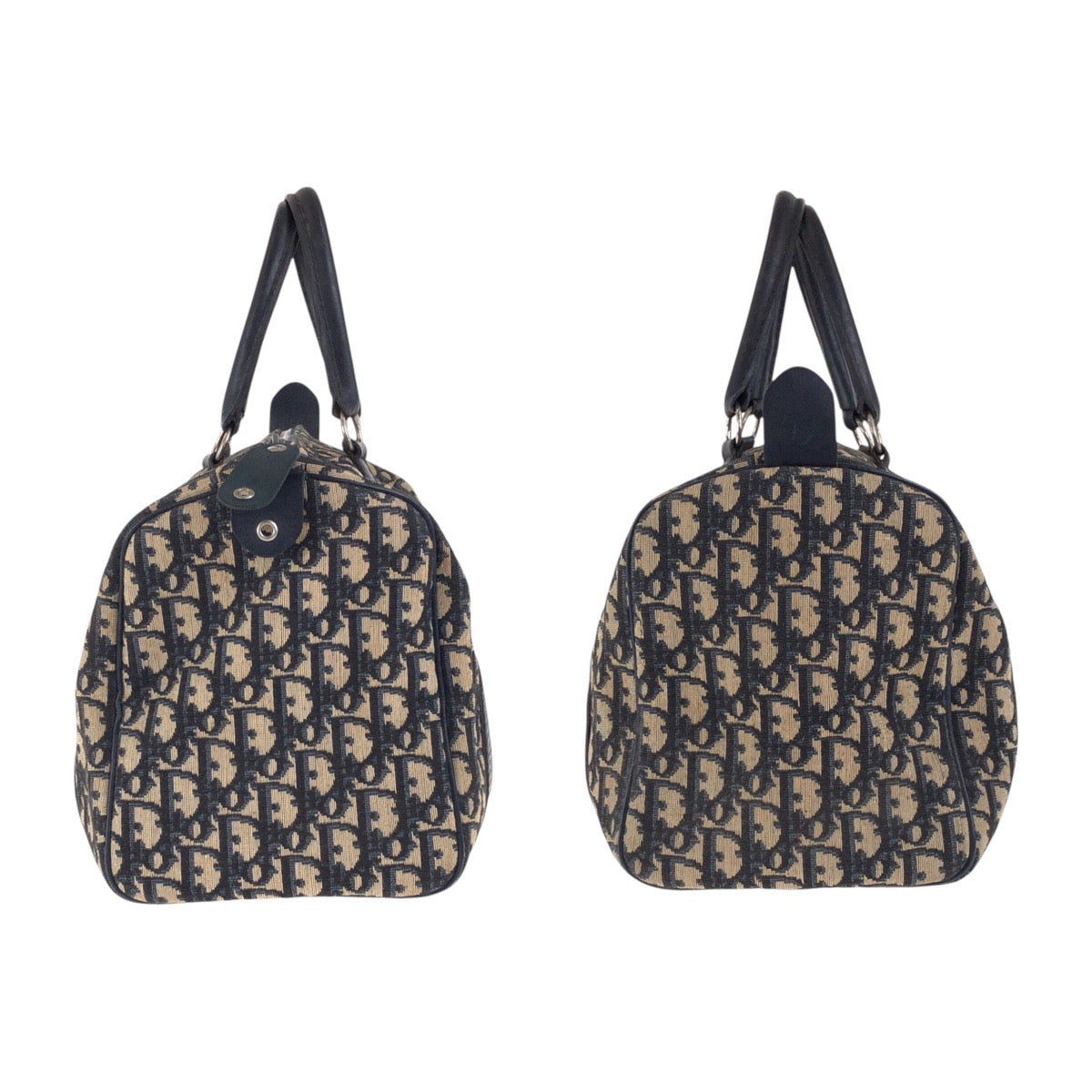 20131
Dior ディオール ヴィンテージ トロッター ネイビー ベージュ シルバー金具 キャンバス / レザー ハンドバッグ ボストンバッグ レディース AB36