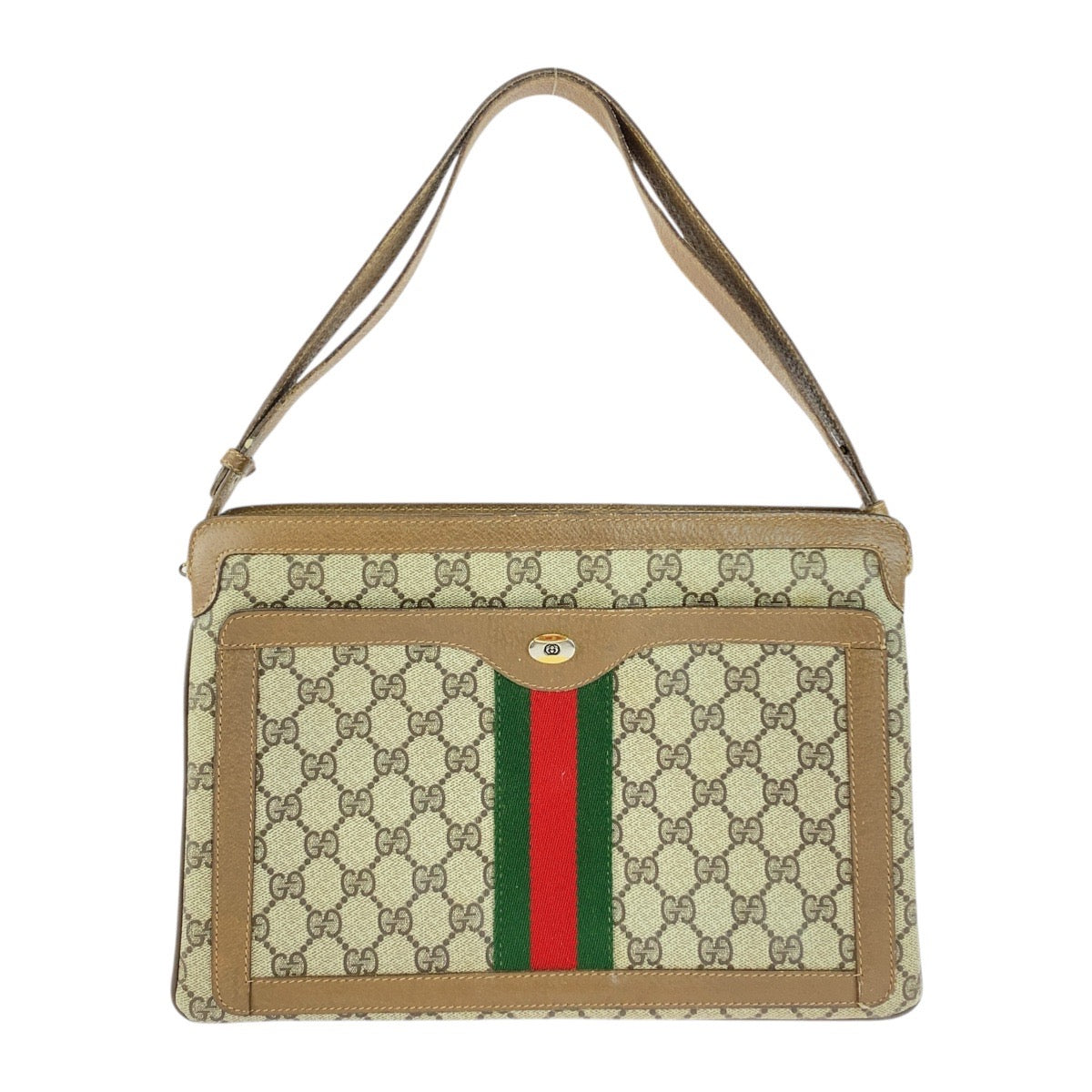 20138
GUCCI グッチ ヴィンテージ オールドグッチ シェリーライン ブラウン ベージュ ゴールド金具 GGスプリームキャンバス / レザー 14 02 013 ハンドバッグ ショルダーバッグ 2WAY レディース AB28