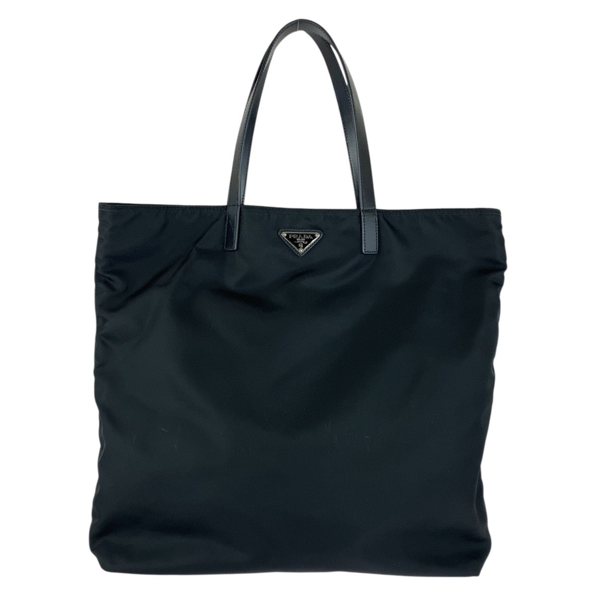 20141
PRADA プラダ テスート 三角ロゴプレート ブラック 黒 シルバー金具 ナイロン / レザー トートバッグ ショルダーバッグ レディース ABP37