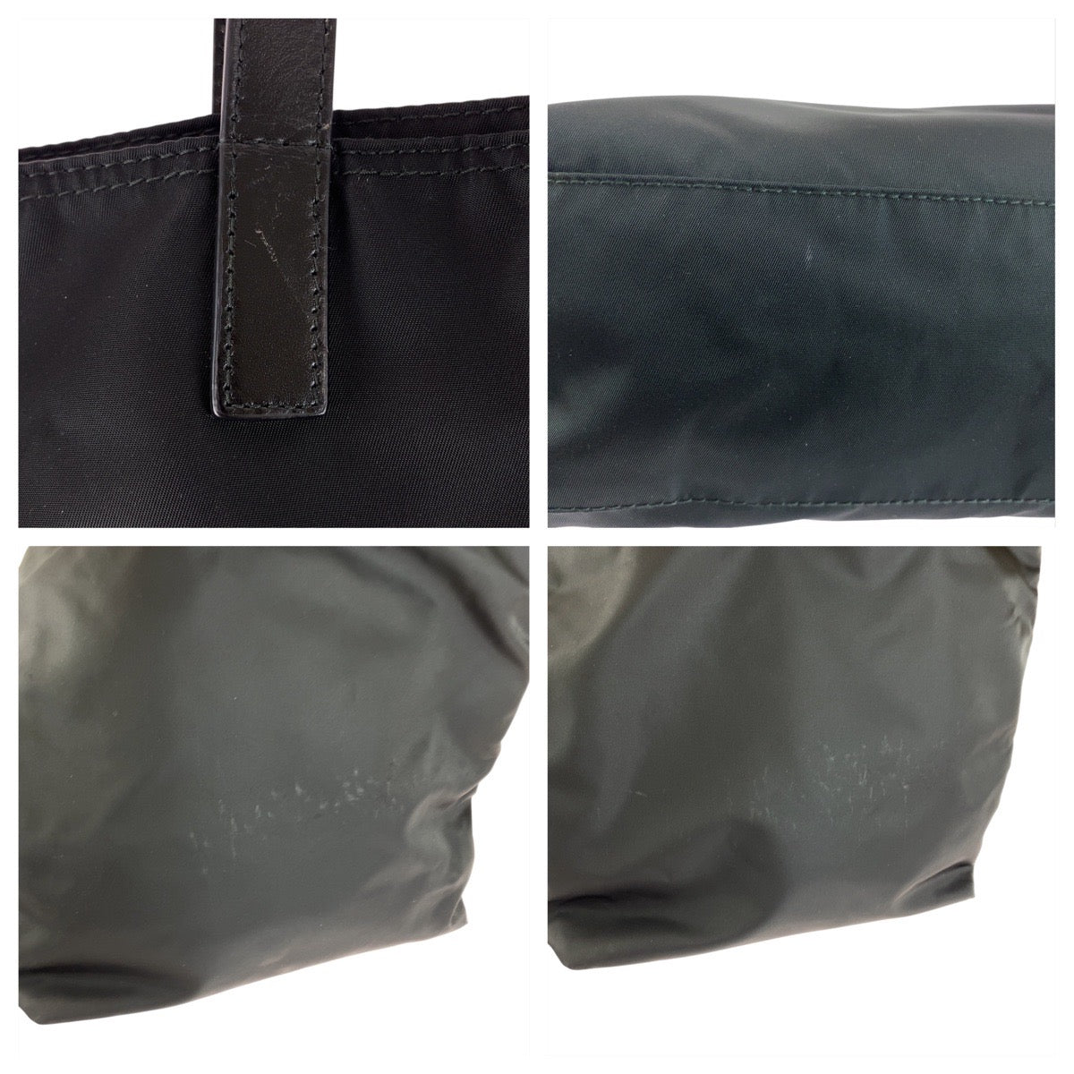 20141
PRADA プラダ テスート 三角ロゴプレート ブラック 黒 シルバー金具 ナイロン / レザー トートバッグ ショルダーバッグ レディース ABP37