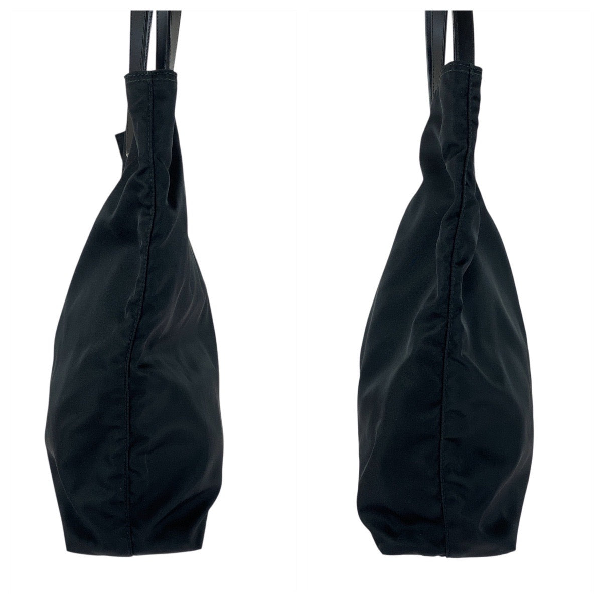 20141
PRADA プラダ テスート 三角ロゴプレート ブラック 黒 シルバー金具 ナイロン / レザー トートバッグ ショルダーバッグ レディース ABP37