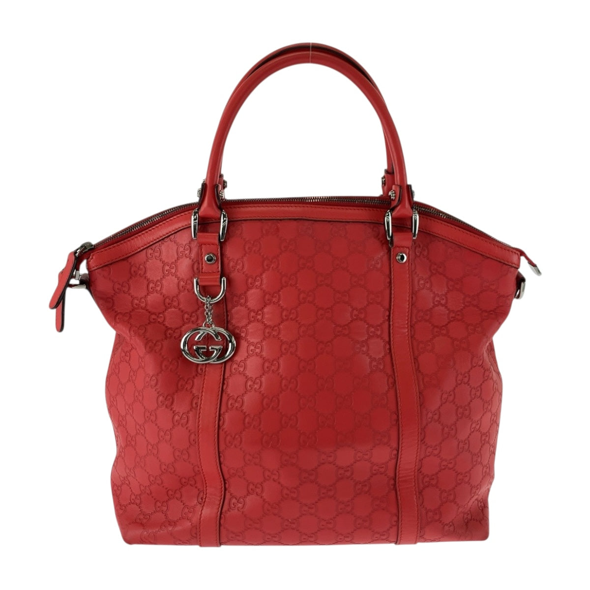 20142
GUCCI グッチ グッチシマ レッド シルバー金具 レザー 339551 ハンドバッグ ショルダーバッグ レディース ABP51