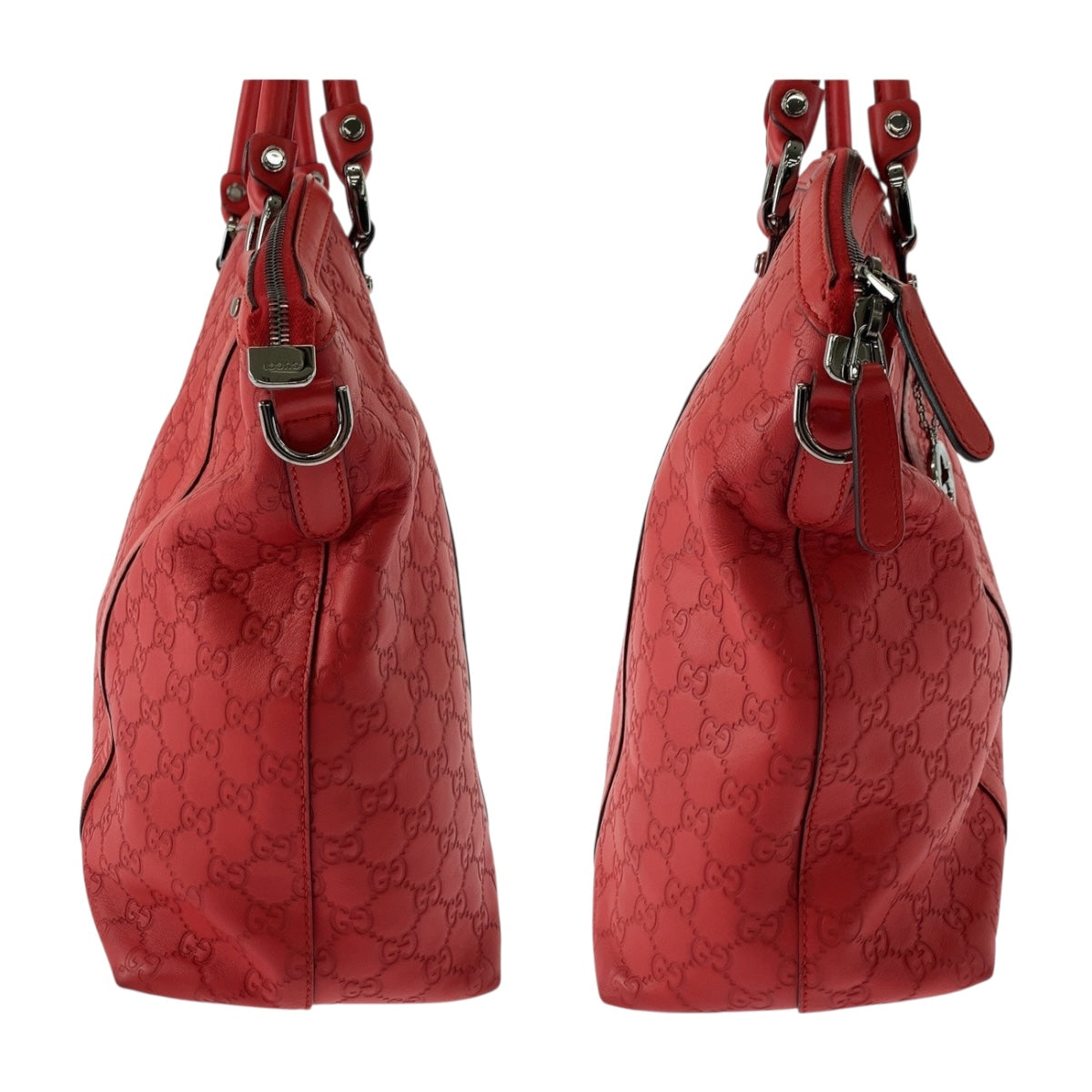 20142
GUCCI グッチ グッチシマ レッド シルバー金具 レザー 339551 ハンドバッグ ショルダーバッグ レディース ABP51