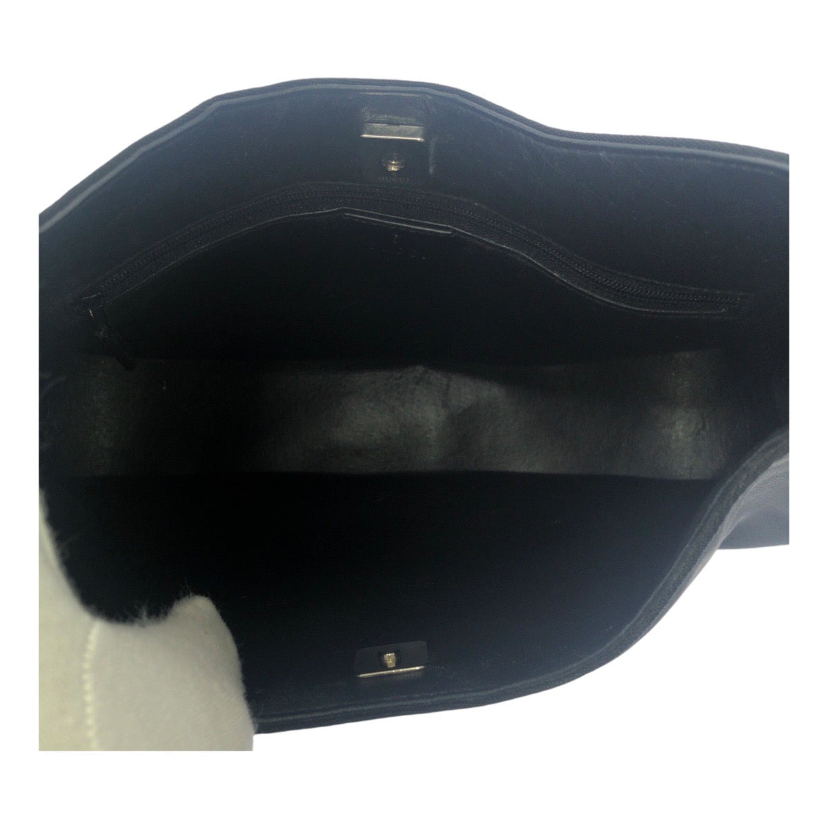 20143
GUCCI グッチ ブラック 黒 シルバー金具 ナイロン / レザー 001 3767 ショルダーバッグ 肩掛け レディース A35