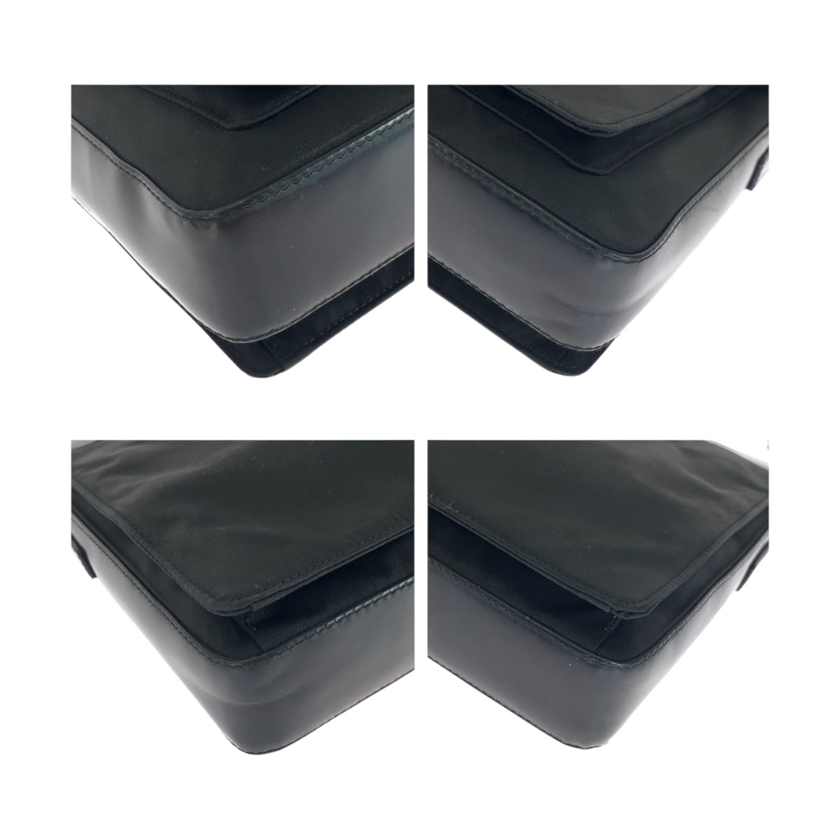 20145
PRADA プラダ ブラック 黒 シルバー金具 ナイロン / レザー ショルダーバッグ ポシェット レディース ABP28