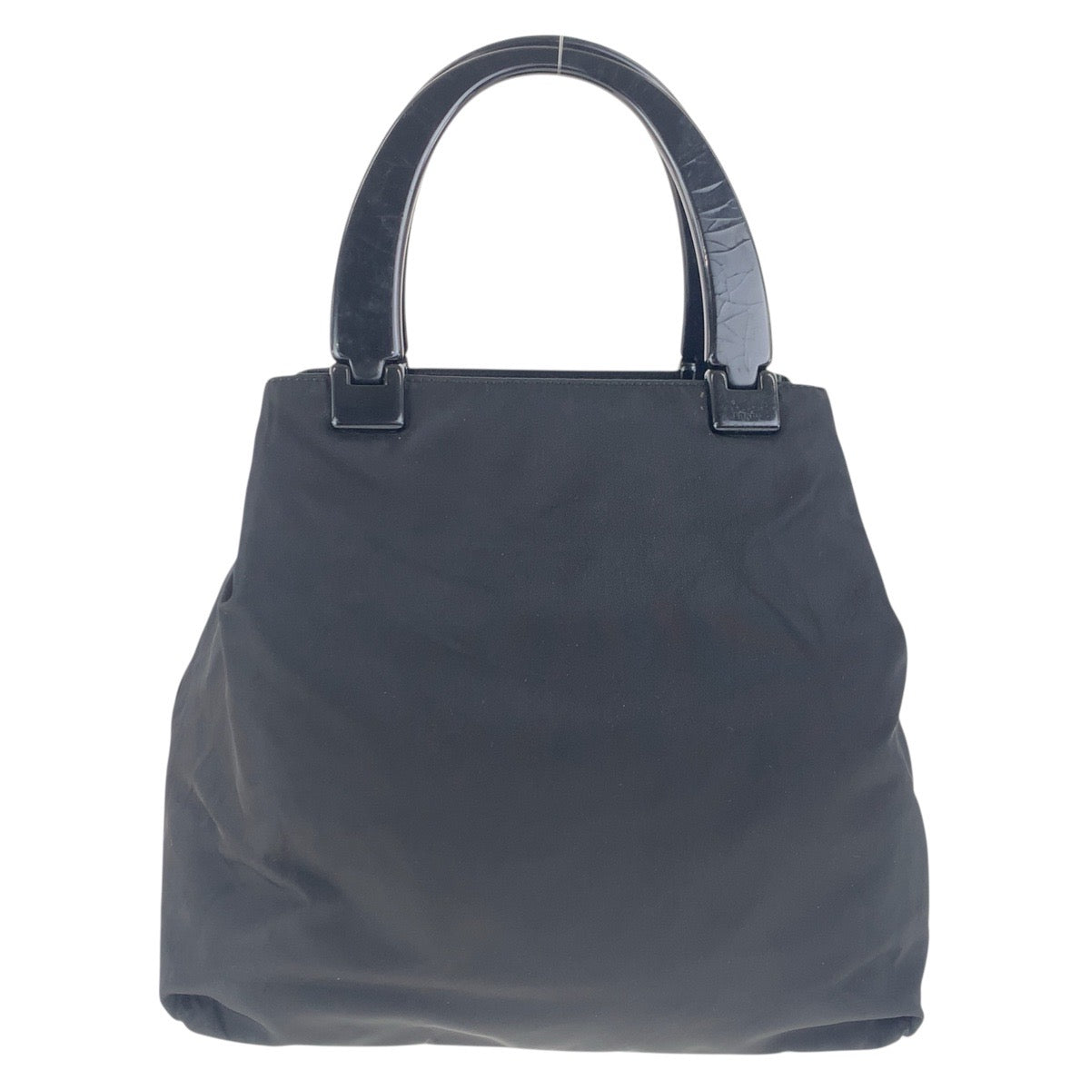 20150
PRADA プラダ テスート 三角ロゴプレート ブラック 黒 シルバー金具 ナイロン / プラスチック トートバッグ ハンドバッグ レディース AB16