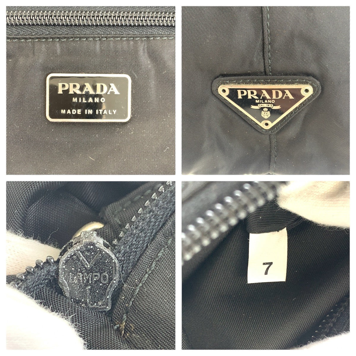 20150
PRADA プラダ テスート 三角ロゴプレート ブラック 黒 シルバー金具 ナイロン / プラスチック トートバッグ ハンドバッグ レディース AB16