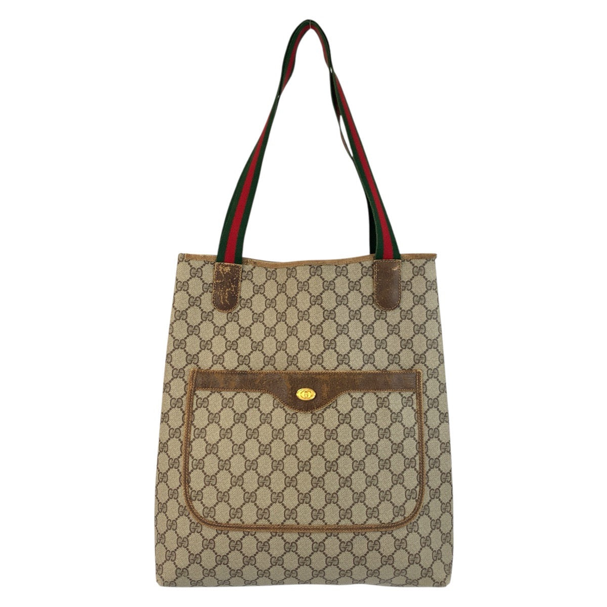 20153
GUCCI グッチ ヴィンテージ シェリーライン オールドグッチ ベージュ ゴールド金具 GGスプリームキャンバス / レザー 16 002 4487 トートバッグ ショルダーバッグ レディース AB21