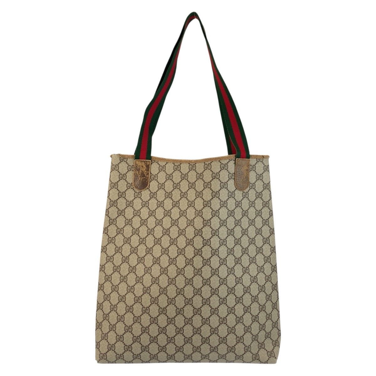 20153
GUCCI グッチ ヴィンテージ シェリーライン オールドグッチ ベージュ ゴールド金具 GGスプリームキャンバス / レザー 16 002 4487 トートバッグ ショルダーバッグ レディース AB21