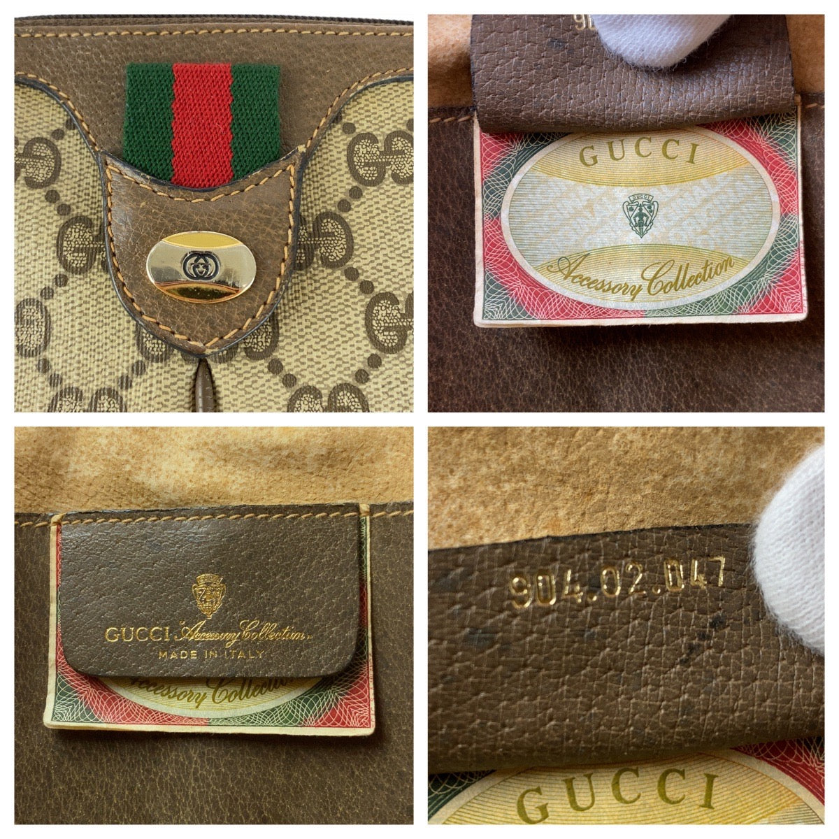 20154
GUCCI グッチ ヴィンテージ オールドグッチ シェリーライン ベージュ ブラウン ゴールド金具 GGスプリームキャンバス / レザー 904 02 047 ショルダーバッグ ポシェット レディース AB28