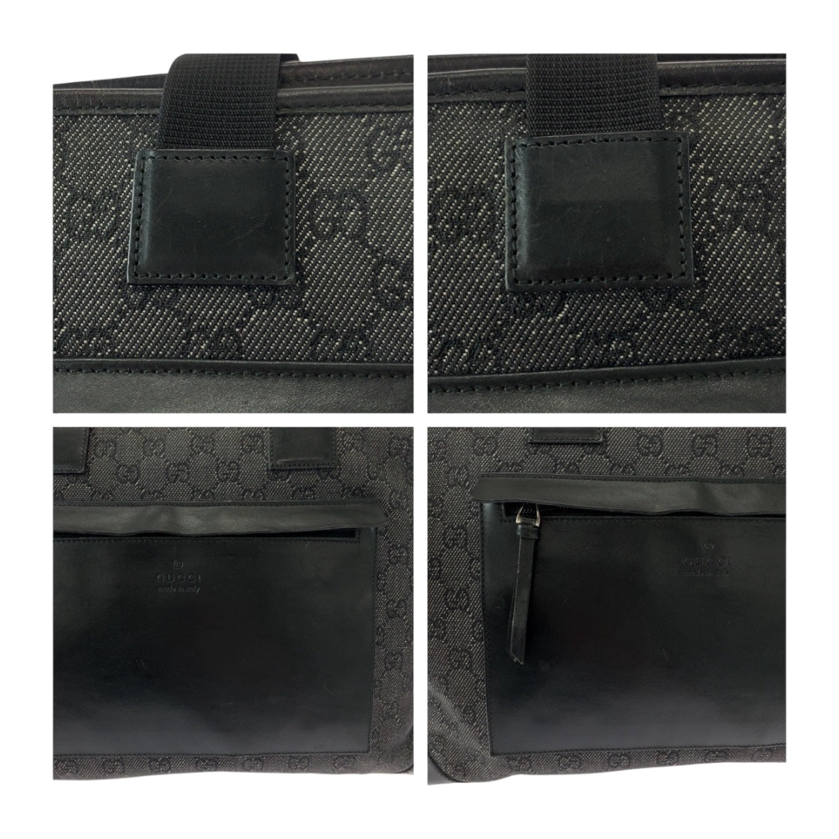 20155
GUCCI グッチ ブラック 黒 シルバー金具 GGキャンバス 34339 ハンドバッグ ショルダーバッグ レディース ABP29