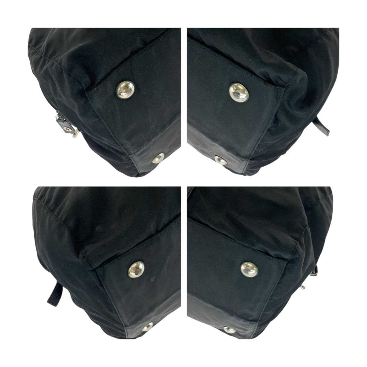 20156
PRADA プラダ テスート 三角ロゴプレート ブラック 黒 シルバー金具 ナイロン ボストンバッグ ハンドバッグ メンズ ABP42