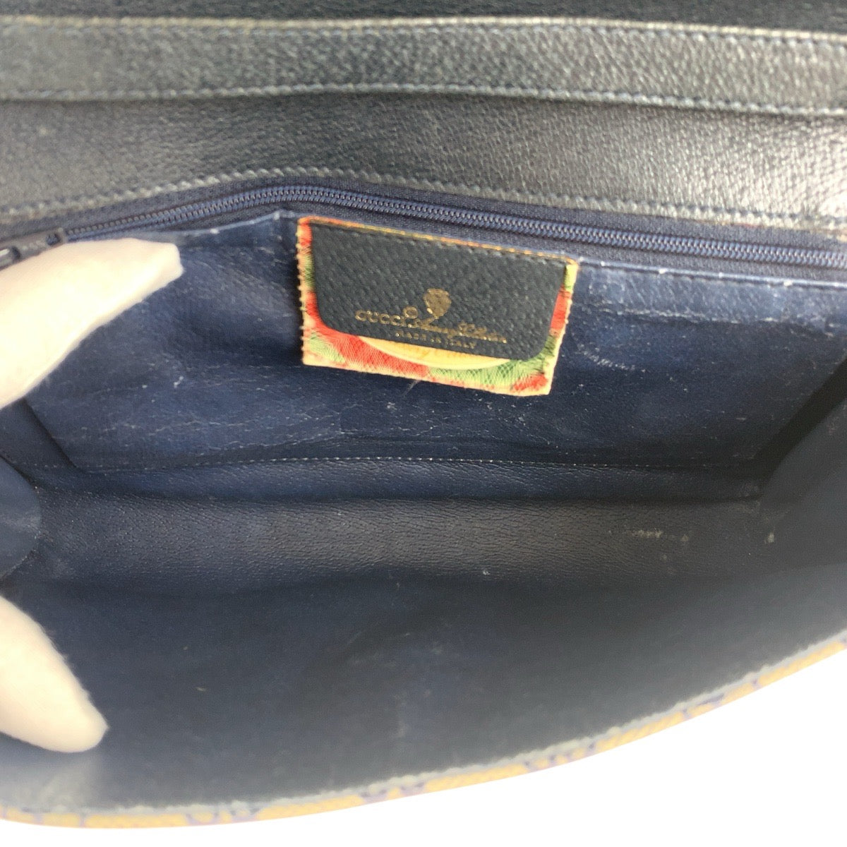 20159
GUCCI グッチ ヴィンテージ オールドグッチ ネイビー グレー ゴールド金具 GGスプリームキャンバス 94 02 050 ショルダーバッグ レディース AB35