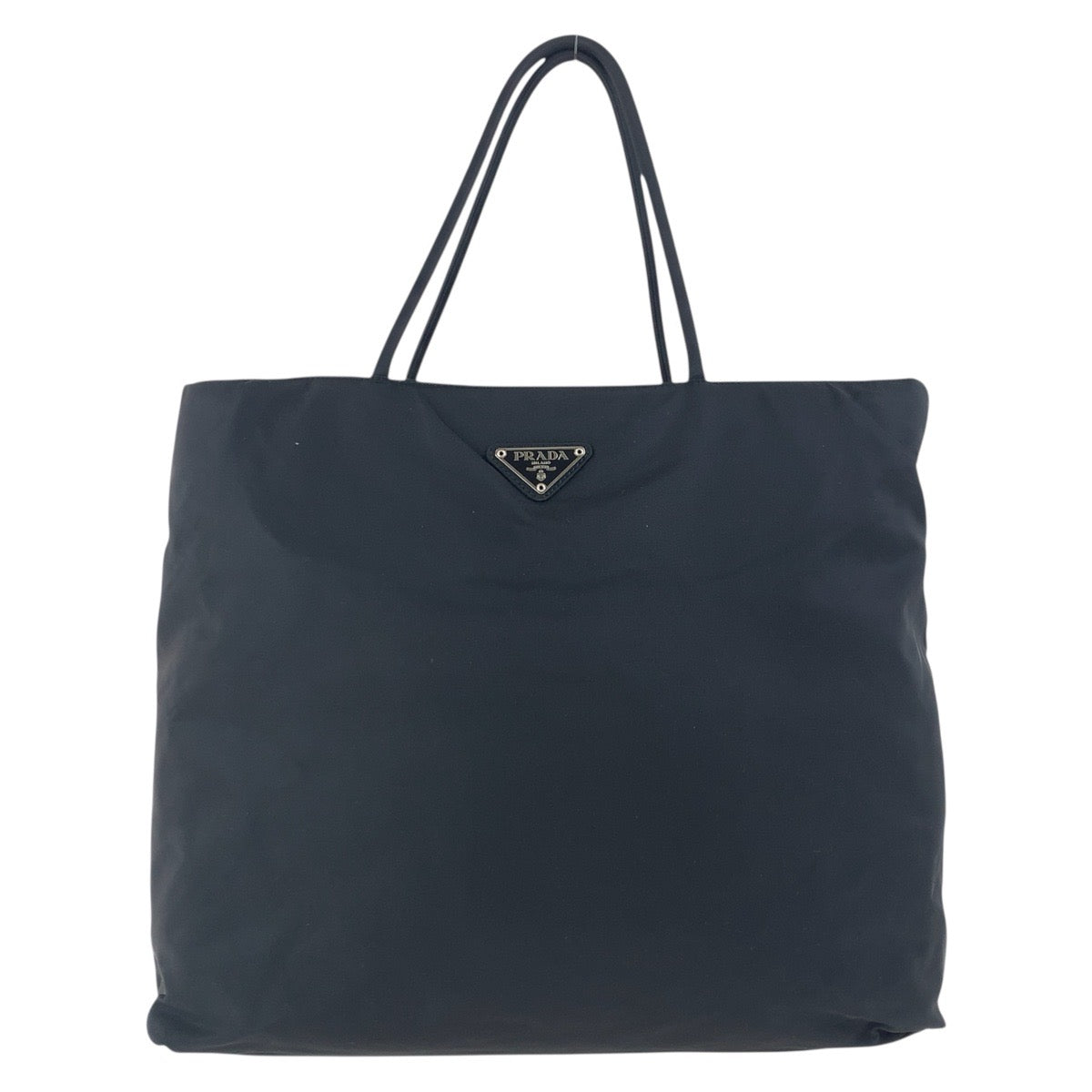 20160
PRADA プラダ テスート 三角ロゴプレート ブラック 黒 シルバー金具 ナイロン トートバッグ ショルダーバッグ レディース A42