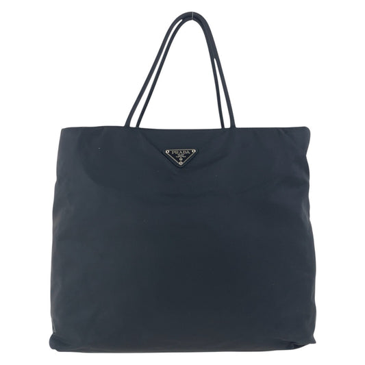 20160
PRADA プラダ テスート 三角ロゴプレート ブラック 黒 シルバー金具 ナイロン トートバッグ ショルダーバッグ レディース A42