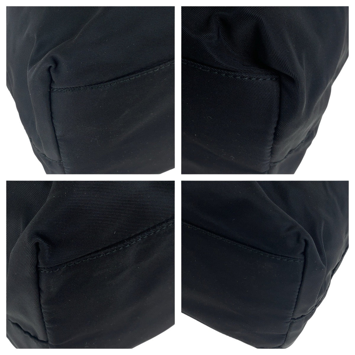 20160
PRADA プラダ テスート 三角ロゴプレート ブラック 黒 シルバー金具 ナイロン トートバッグ ショルダーバッグ レディース A42