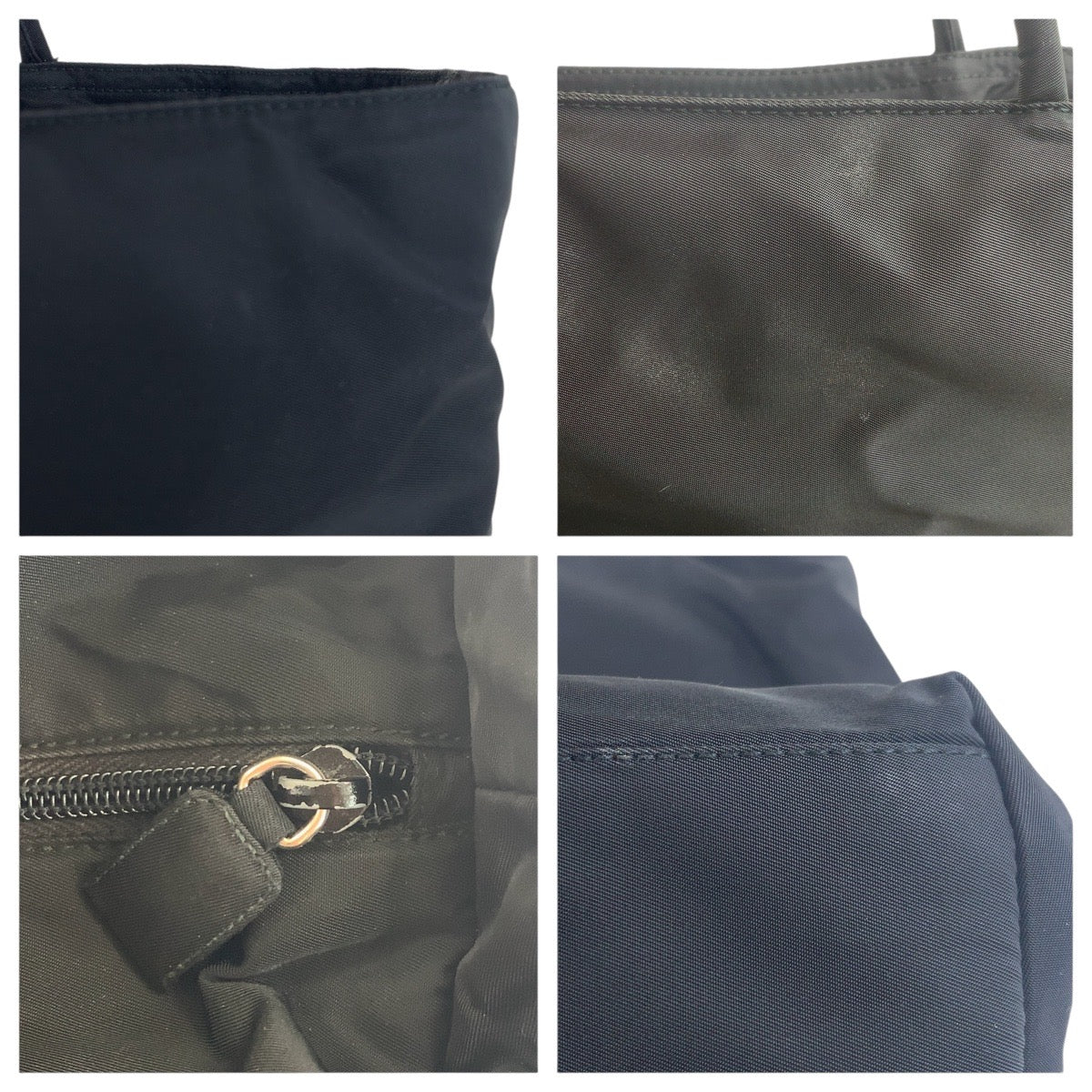 20160
PRADA プラダ テスート 三角ロゴプレート ブラック 黒 シルバー金具 ナイロン トートバッグ ショルダーバッグ レディース A42